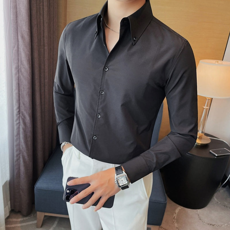 Classic Men's Slim-Fit Long-Sleeve Shirt（50% OFF）