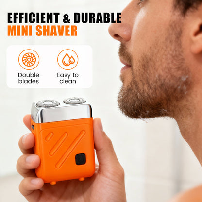 💈 50% OFF HOT SALE! ✨ Mini Electric Shaver for Men - 3D Floating Heads & Wet/Dry Use for Smooth Shaving Anywhere 🔋🌀