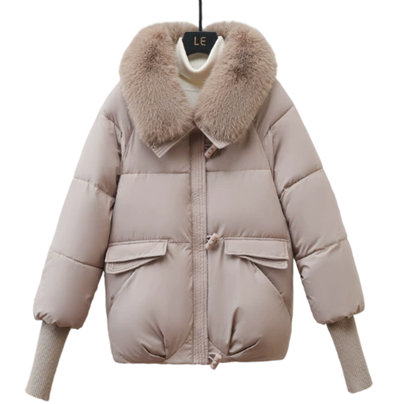 🏆Flash Sale 50% OFF⚡Women’s Stylish Short Down Jacket With Fluffy Collar