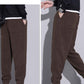 Men's Tapered Drawstring Corduroy Pants with Pockets