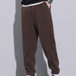 Men's Tapered Drawstring Corduroy Pants with Pockets