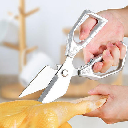 ✂️  HEAVY-DUTY KITCHEN SHEARS - Multi-Function for Poultry, Herbs & More, Comfort Grip & Dishwasher Safe, Includes Nut Cracker and Bottle Opener 🍗🔧