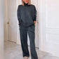 Women's Turtleneck Knit Loungewear Set