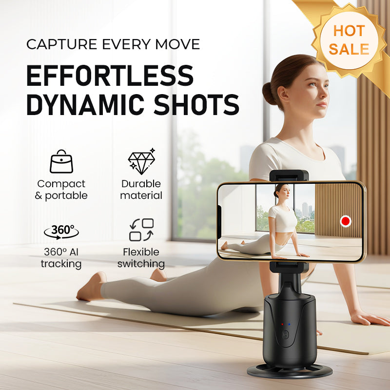 Portable 360°Auto-Tracking Phone Stand