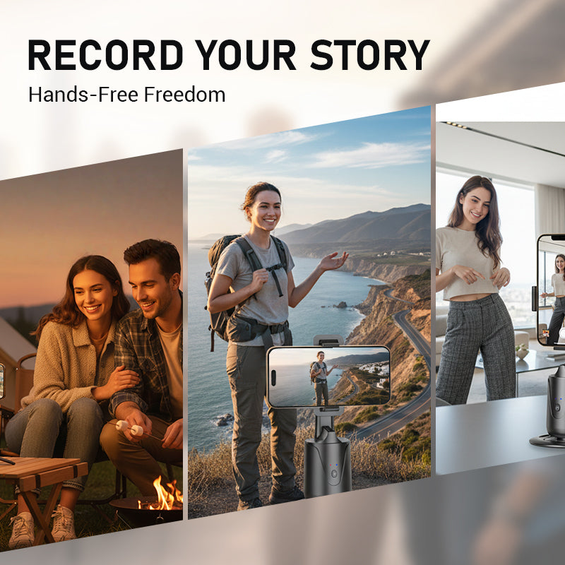 Portable 360°Auto-Tracking Phone Stand