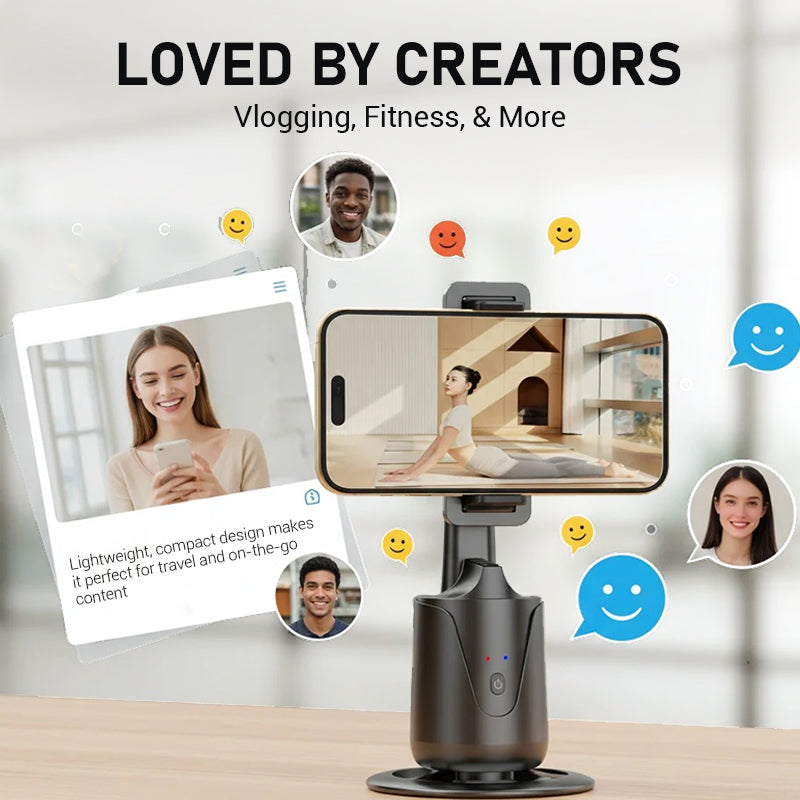 Portable 360°Auto-Tracking Phone Stand