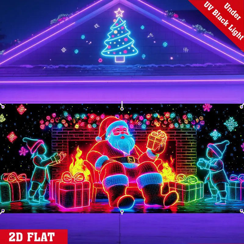 🔥Christmas Sales - 50% OFF🎄UV Reactive Christmas Garage Door Banner