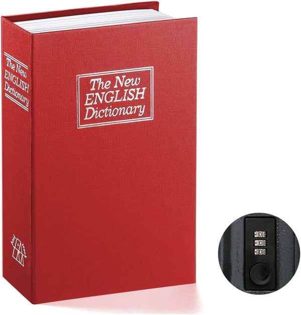 ⏳ 50% OFF! 🔒 SECRET BOOK SAFE - Realistic Hardcover with Combination Lock, Perfect for Valuables and Cash Disguised as Classic Literature 📚💰