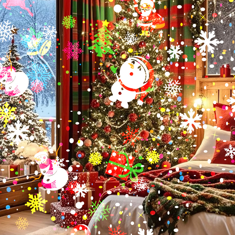 🎅🎄Magical Christmas USB LED Projection Light – 12+ Festive Patterns, Plug & Play for Home/Party Decor