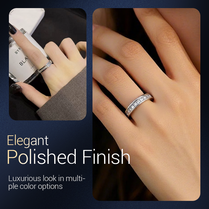 ⏳Christmas Time-Limited Special⏰Titanium Steel Rotatable Spinner Ring with Zirconia