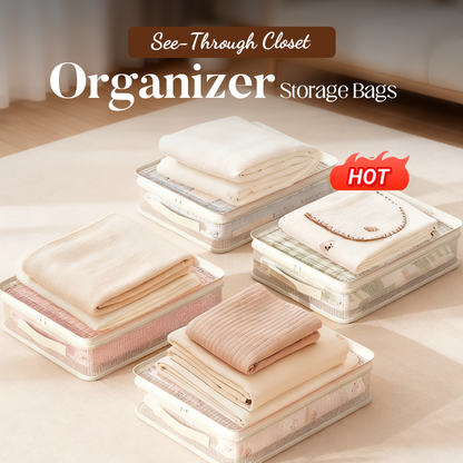 ✨LAST DAY PROMOTION - 50%OFF✨See-Through Closet Organizer Storage Bags – Clear View & Dust-Proof, Perfect for Clothes/Bedding!