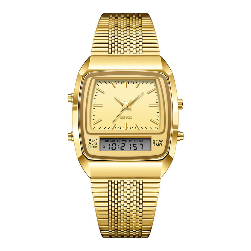 Retro Style Square Face Multifunction Watch