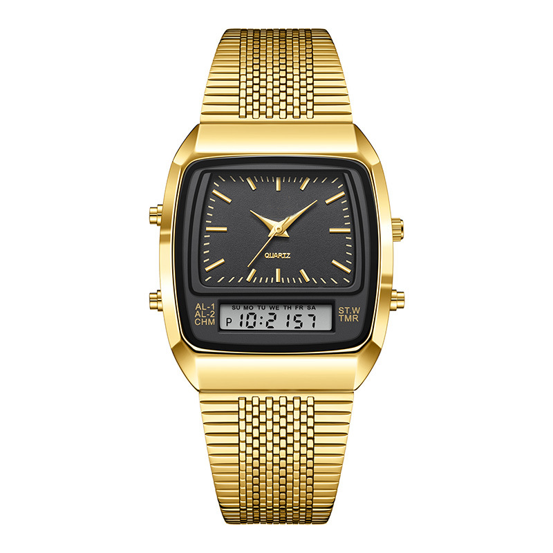Retro Style Square Face Multifunction Watch