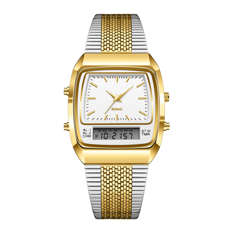 Retro Style Square Face Multifunction Watch