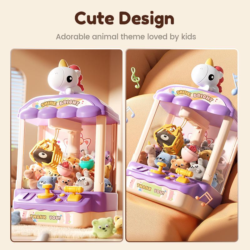 🔥Christmas Limited-Time Offer: 50% OFF!!!💝 Adorable Animal Claw Machine (Includes Plushies and Capsule Toys)🔥 Free Delivery