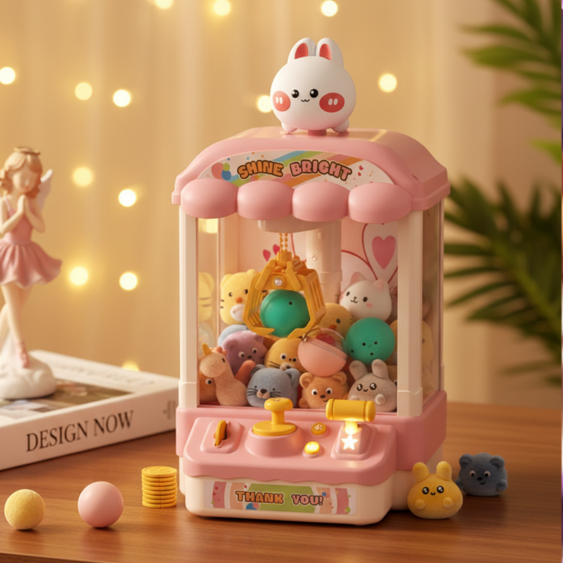 🔥Christmas Limited-Time Offer: 50% OFF!!!💝 Adorable Animal Claw Machine (Includes Plushies and Capsule Toys)🔥 Free Delivery