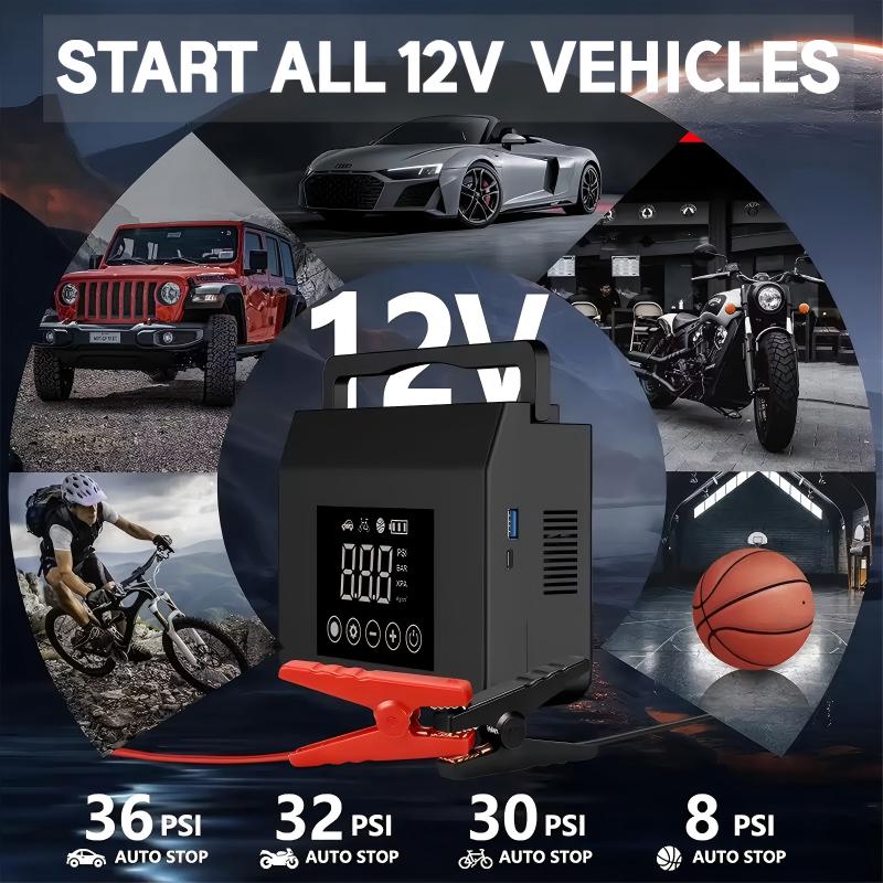 🚨 LIMITED‑TIME FINAL 50% OFF 🚗 4‑in‑1 Portable Car Starter | 4000A Peak Jump Start,150PSI Air Compressor, Power Bank for Sedans, SUVs, Trucks & Boats