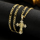 🔥 50% OFF! ⏰ Gold-Tone Crucifix Pendant Necklace – Detailed INRI Design, Adjustable Figaro Chain & Everyday Faith Jewelry ✝️✨