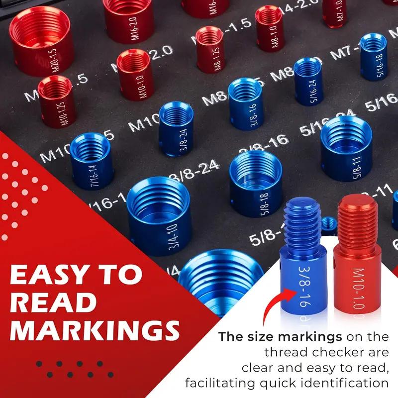 📢📢50% OFF !! ⏰ Nut & Bolt Thread Checker Kit – Dual-Sided, Military-Grade, Metric & Imperial ✨