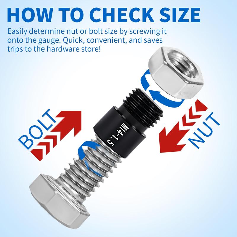 📢📢50% OFF !! ⏰ Nut & Bolt Thread Checker Kit – Dual-Sided, Military-Grade, Metric & Imperial ✨