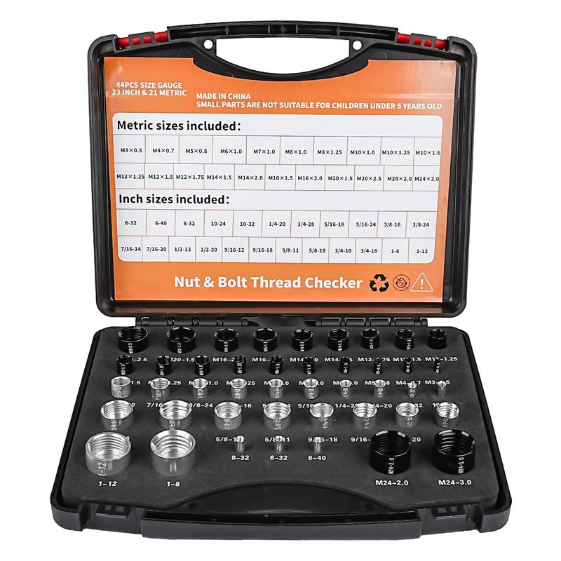 📢📢50% OFF !! ⏰ Nut & Bolt Thread Checker Kit – Dual-Sided, Military-Grade, Metric & Imperial ✨
