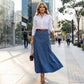 🎉 2026 Sale — Over 28,200 Sold!💙 Women's High‑Waist A‑Line Denim Maxi Skirt – Flattering 👗