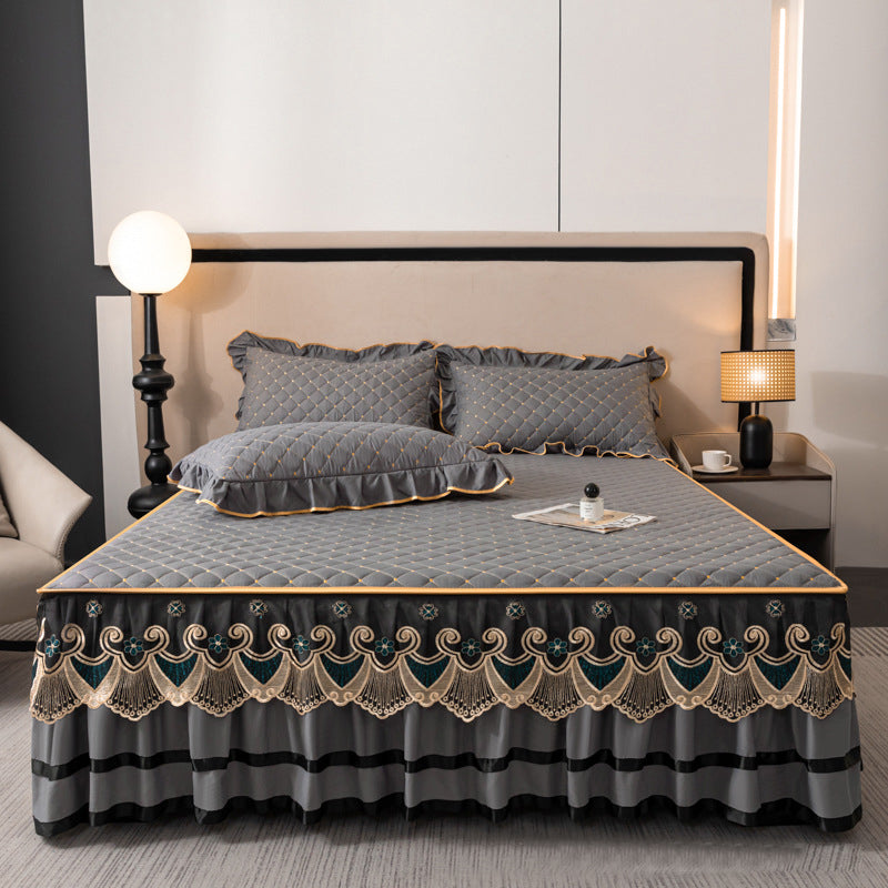 📢📢2026 NEW PRODUCT – 50% OFF✨Ruffled bed sheet + duvet cover + pillowcase💓🛏️ Captures the elegance and comfort of the moment