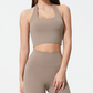 Women's Solid Removable Chest Pad Sports Tank Top, Casual Comfort and Durability Halter Neck Sports Top for Yoga Gym Workout, Ladies Sportswear for All Seasons