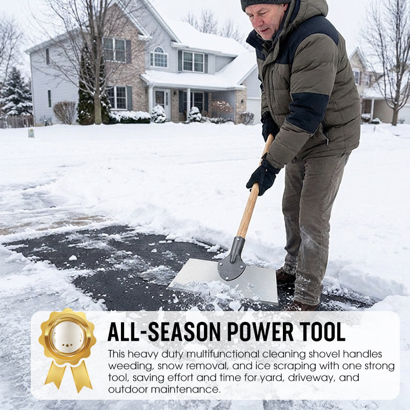 🎁 50% OFF! 🧱❄️ Heavy Duty Multifunction Cleaning Shovel – Ultra-Sharp Manganese Steel Blade for All Seasons 🔥🌿