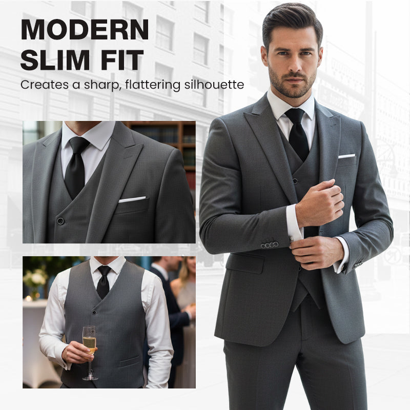 ✨🔥Men's Slim-Fit 3-Piece Suit Set🕴️
