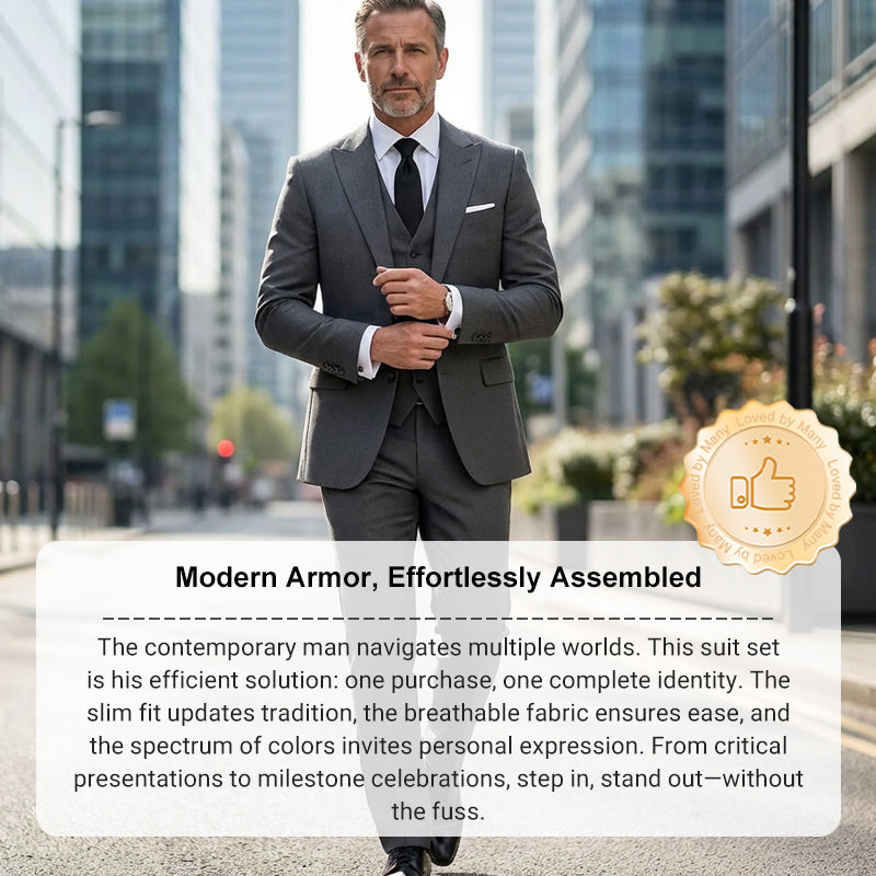 ✨🔥Men's Slim-Fit 3-Piece Suit Set🕴️