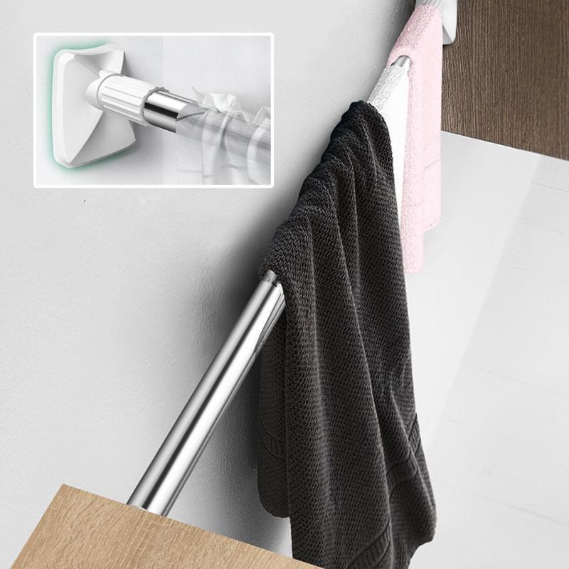 🏠 No drill. No tools. No clutter. Telescopic clothing rod that expands to fit any closet — and holds up to 50 lbs. 😎