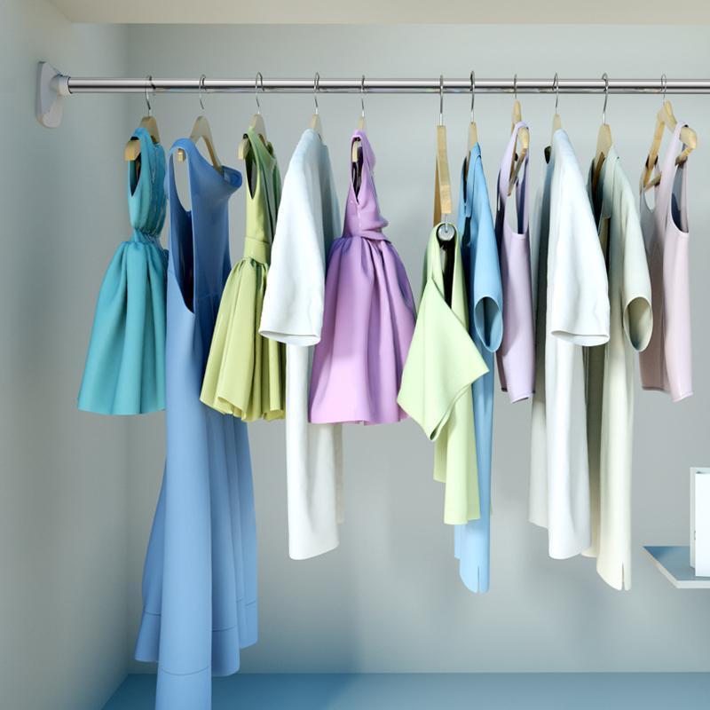 🏠 No drill. No tools. No clutter. Telescopic clothing rod that expands to fit any closet — and holds up to 50 lbs. 😎