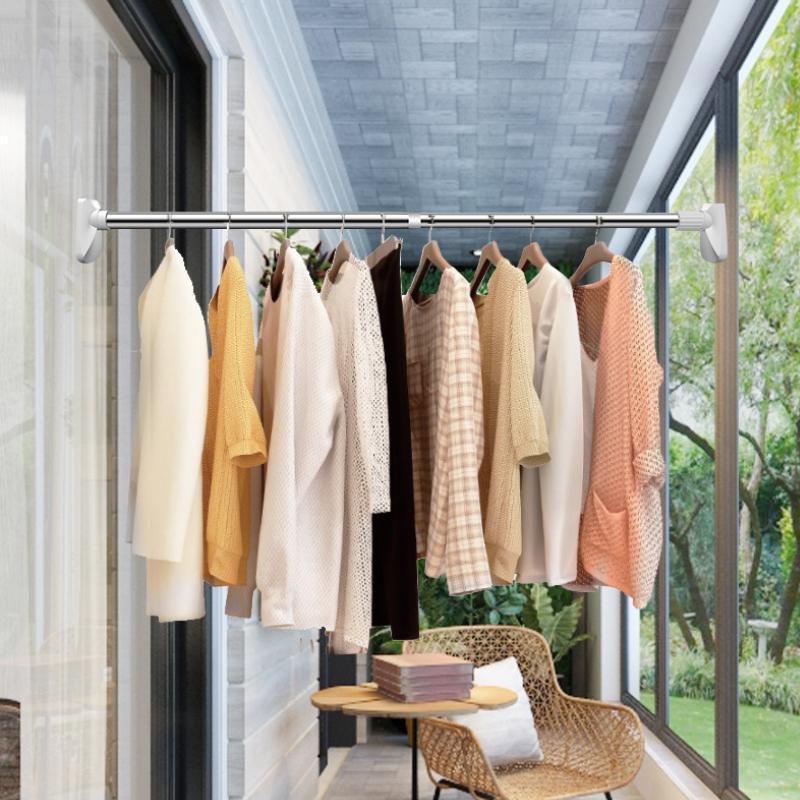 🏠 No drill. No tools. No clutter. Telescopic clothing rod that expands to fit any closet — and holds up to 50 lbs. 😎