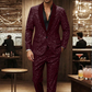 ⏳Time-Limited Special⏰Men's Black Sparkle Tuxedo Suit Set