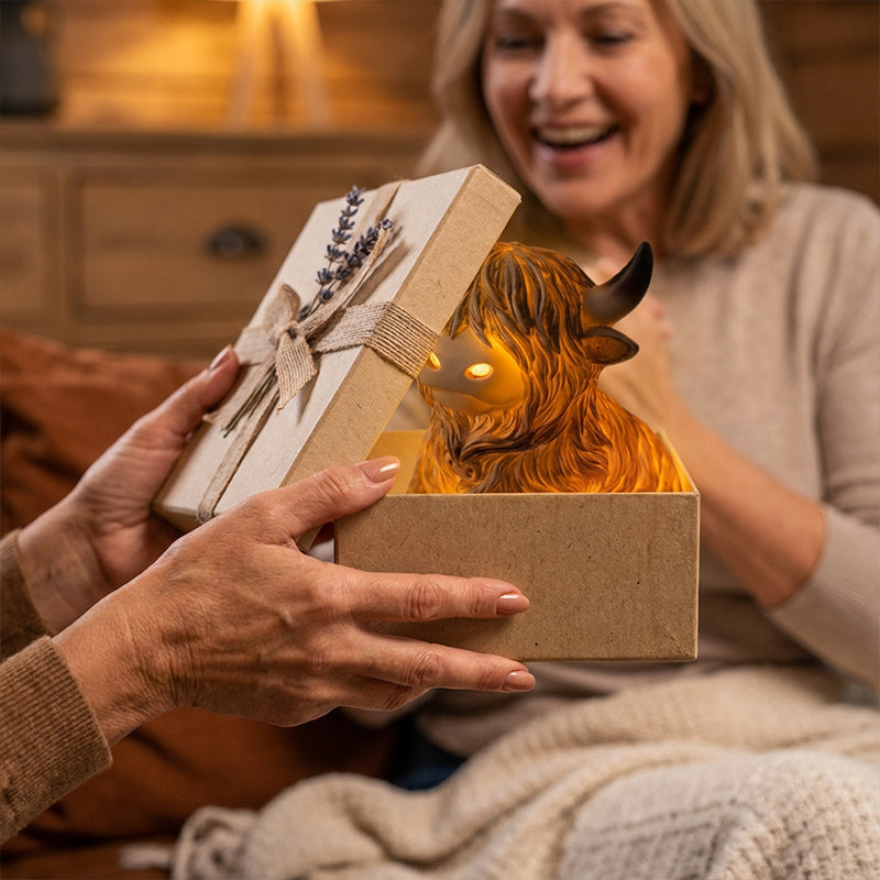 🔥🎁 New release 50% OFF 💥🐮 The cozy Highland atmosphere: Highland cattle lamp