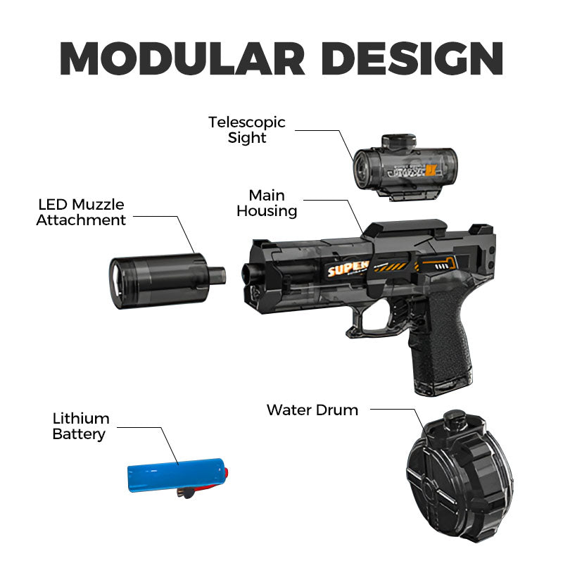 🔫 HOT SALE! ⚡ Rechargeable Electric Water Gun – Automatic Water Injection, Long Shooting Range, Large Capacity, Perfect for Summer Outdoor Fun & Kids Toys 💦