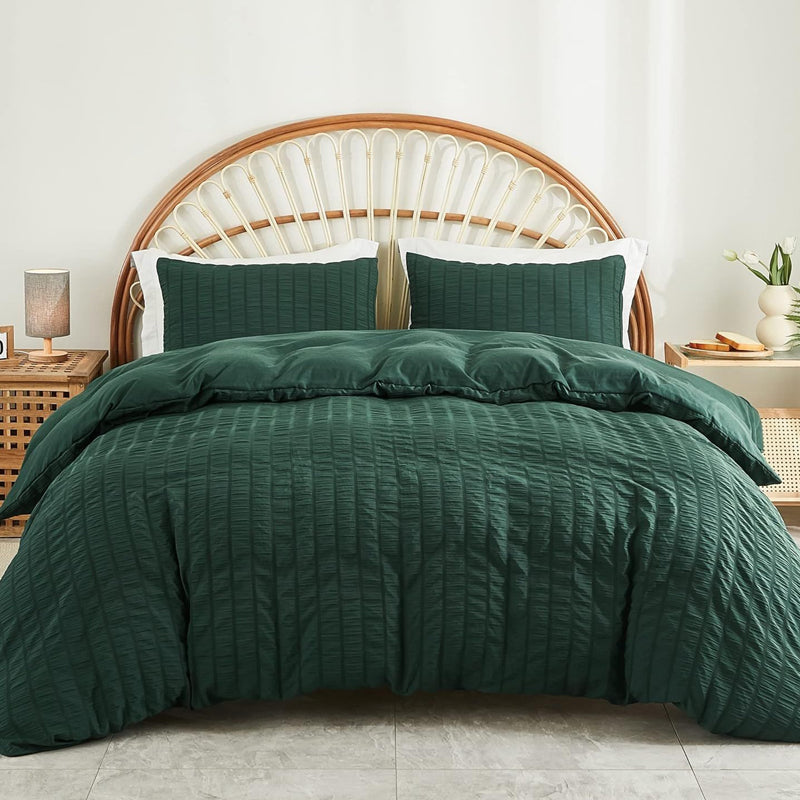 4-Piece Textured Seersucker Bedding Set