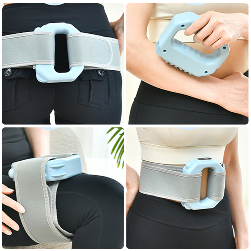✨3‑in‑1 Vibrating Fascia Ring Massager – Adjustable Waist Strap Portable Muscle Relief Massager for Back, Hip & Body Tension Release