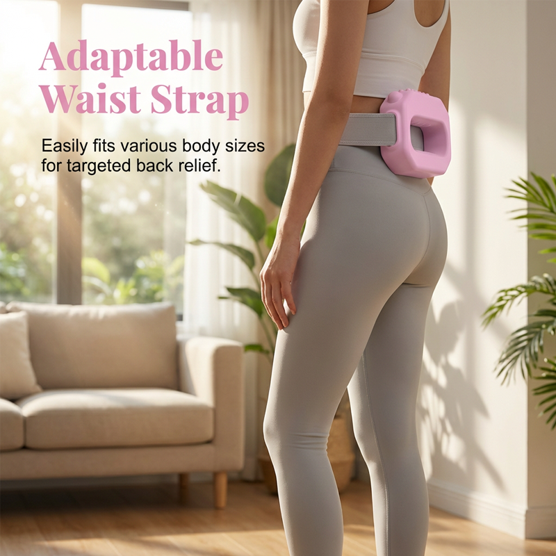 ✨3‑in‑1 Vibrating Fascia Ring Massager – Adjustable Waist Strap Portable Muscle Relief Massager for Back, Hip & Body Tension Release