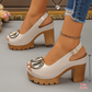 💎 50% OFF ELEGANT PEEP-TOE SANDALS! 💎 9.5cm Chunky Heel, Secure Buckle & Rugged Grip for All-Day Style✨
