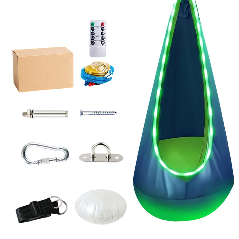 🌟 50% OFF! Light-Up Pod Swing Chair for Kids – Remote Control, Durable & Cozy Private Hideaway 🪑