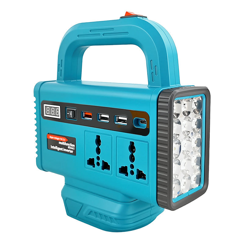 🎉2026 Hot Sale — Over 10,900 Sold!💞Portable Power Inverter with LED Work Light🔦