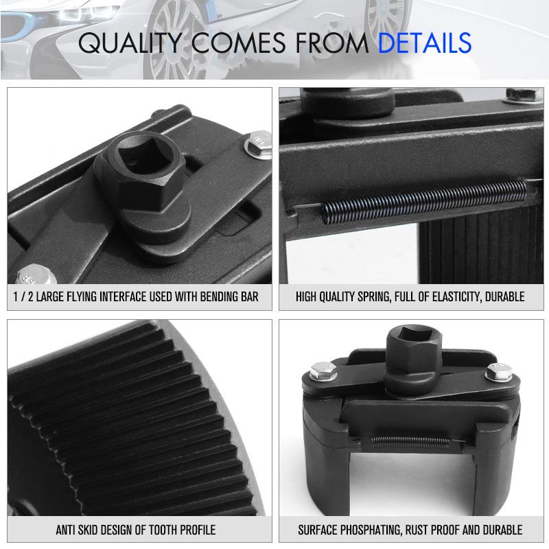 🌞 Spring into Savings: 50% Off🔥Professional Adjustable Oil Filter Wrench | Heavy-Duty 2-Claw Removal Tool - Spring-Loaded & Non-Slip (60-80mm)