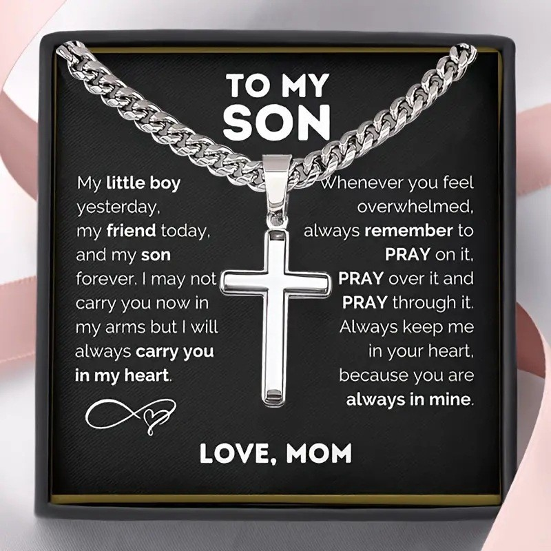 ⛓️ 50% OFF NOW! ✝️ Men's Stainless Steel Cross Pendant Necklace – Timeless Symbol, Durable Materials & Gift-Ready Box 🎁