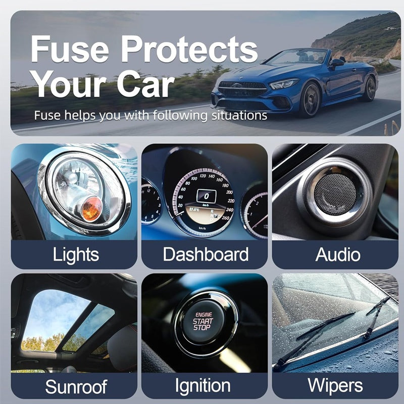 🥳2026 HOT SALE🥳💞50K+ SOLD!🔌🚗 50% OFF! Car Fuse Assortment Kit – Micro, Mini & Standard blade fuses, colour‑coded for easy ID. 100‑300 pcs – be prepared for any electrical fault! 🔧✨