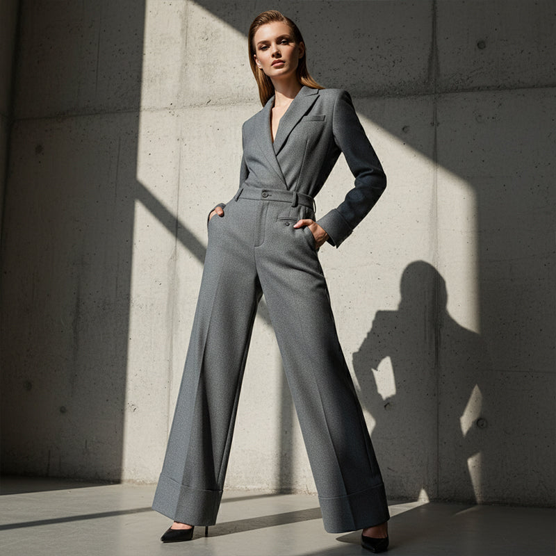 ✨ Women’s High-Waist Cropped Wide-Leg Pants