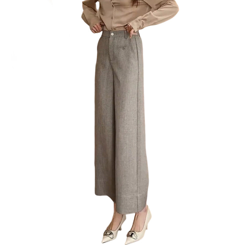 ✨ Women’s High-Waist Cropped Wide-Leg Pants