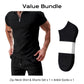 👔 LIMITED-TIME 50% OFF! ✨ Zip-Neck Shirt & Shorts Set – Casual, Summer, Waffle Knit ✨