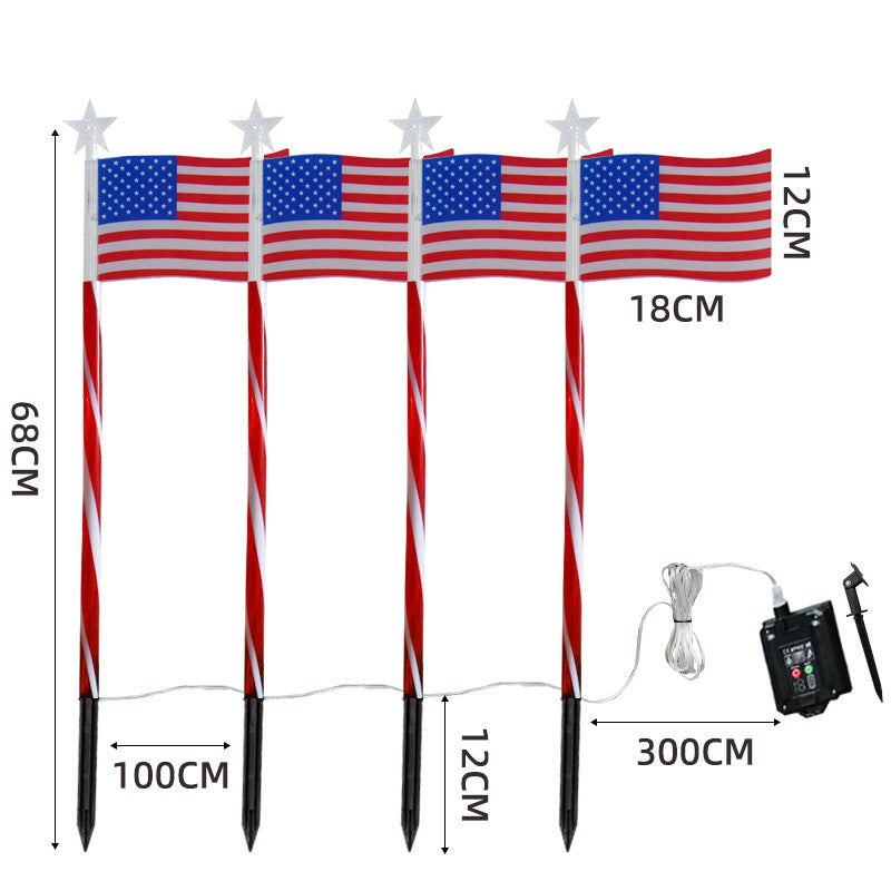 ✨LIMITED TIME 50% OFF! 🌙 Outdoor Solar Flag Stake Lights – Auto On/Off, Weatherproof, Patriotic ✨
